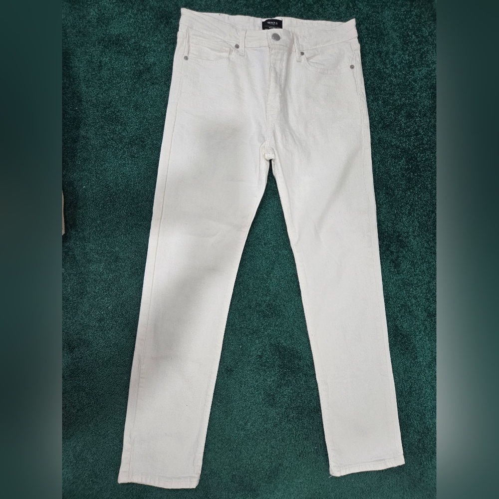 Forever 21 Cream Tapered Pants